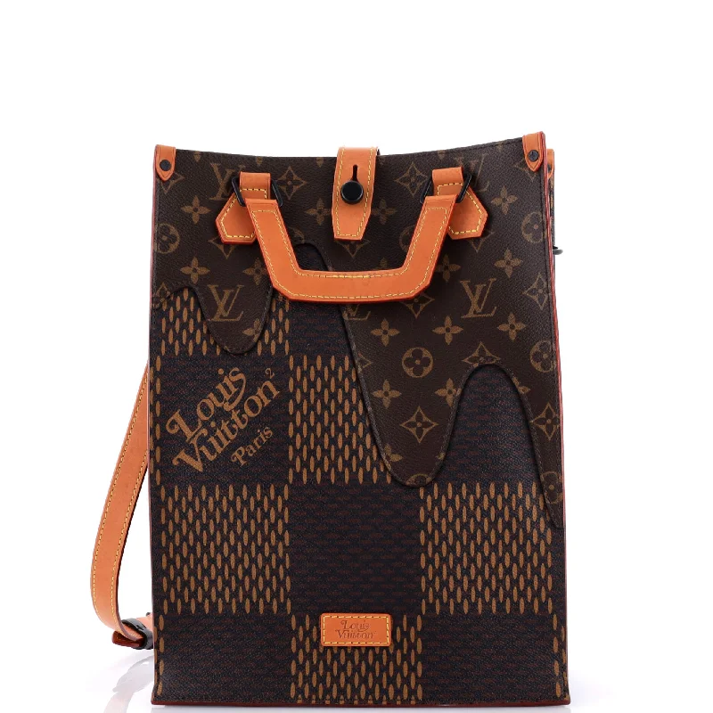 Trendy bucket bags for summerNigo Tote Limited Edition Giant Damier and Monogram Canvas Mini