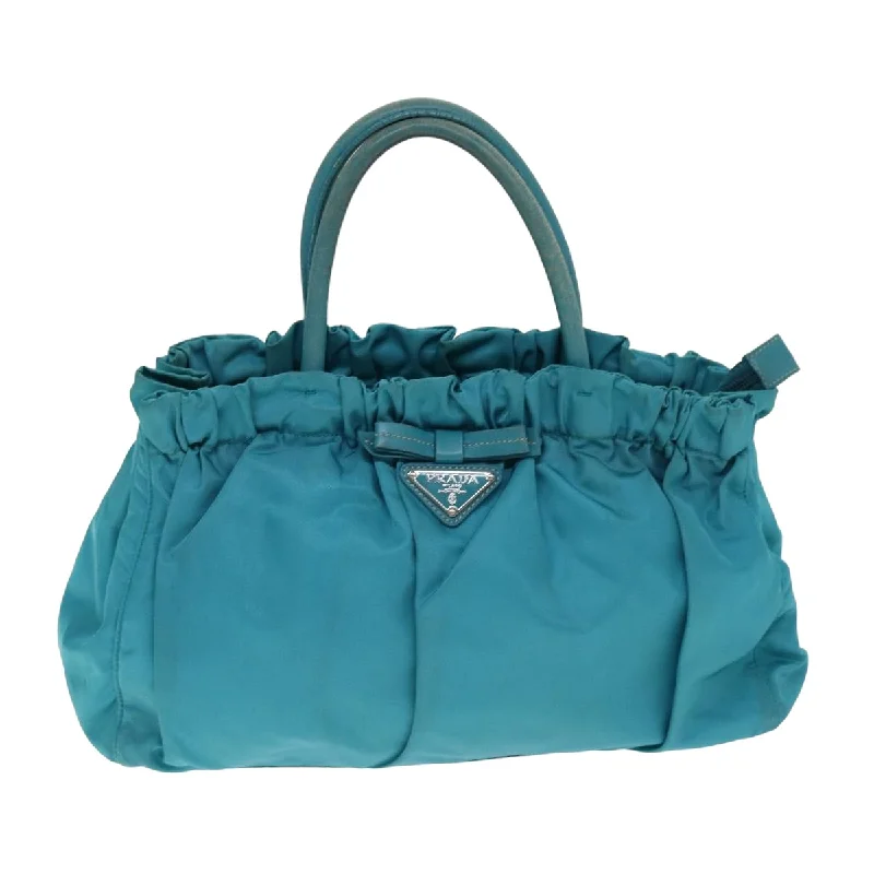 Crossbody bags for everyday usePRADA Nylon 2 Way Hand Bag Turquoise Blue  80110