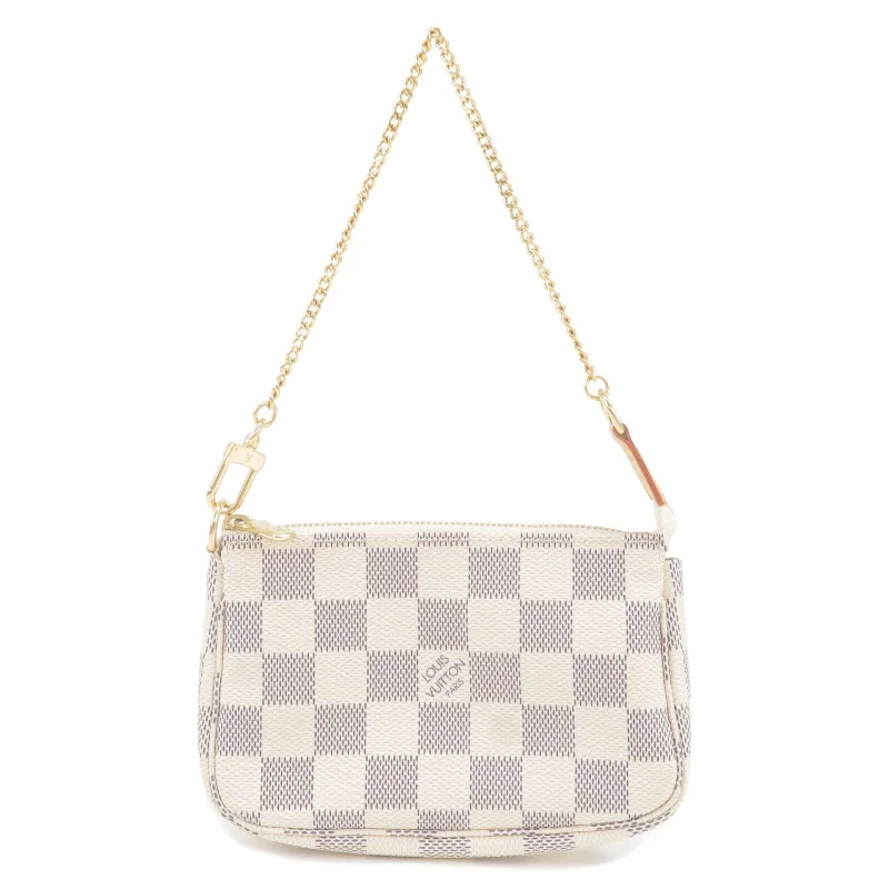 High-quality leather messenger bagsLouis Vuitton Damier Azur Mini Pochette Accessoires Pouch N58010