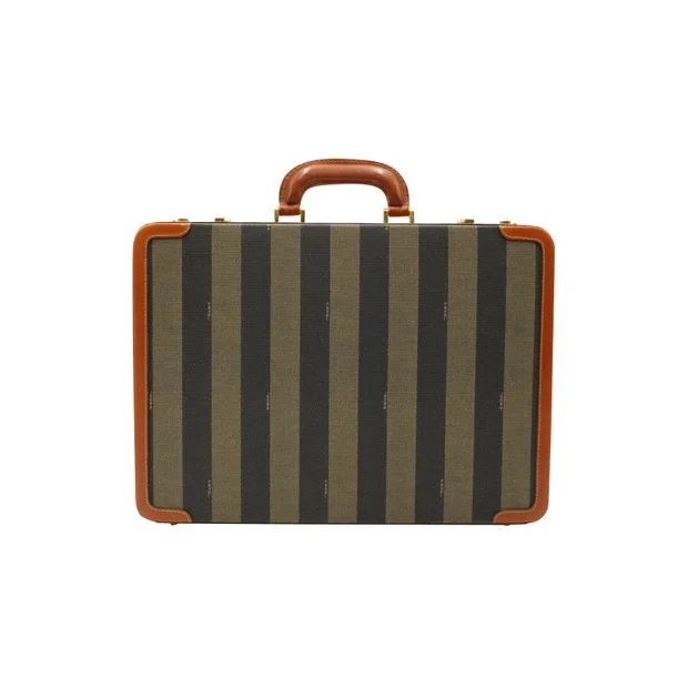 Eco-friendly tote bags for shoppingFENDI Vintage Leather & Striped Fabric Briefcase