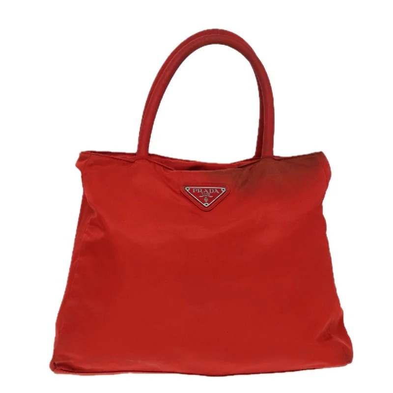 Compact crossbody bags for travelPRADA Tote Bag Nylon Red  82883