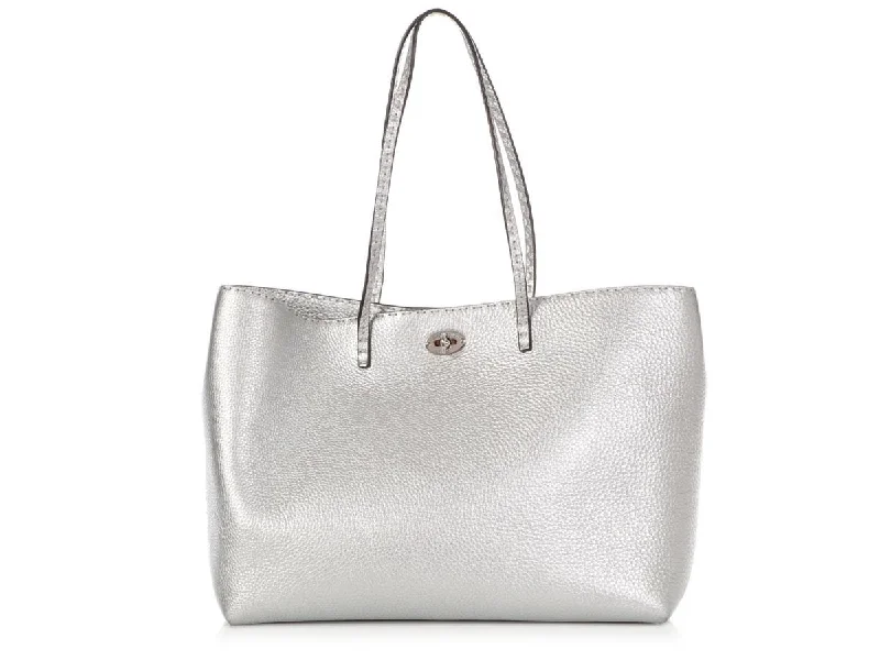 Vintage-inspired handbagsFendi Silver Carla Selleria Tote