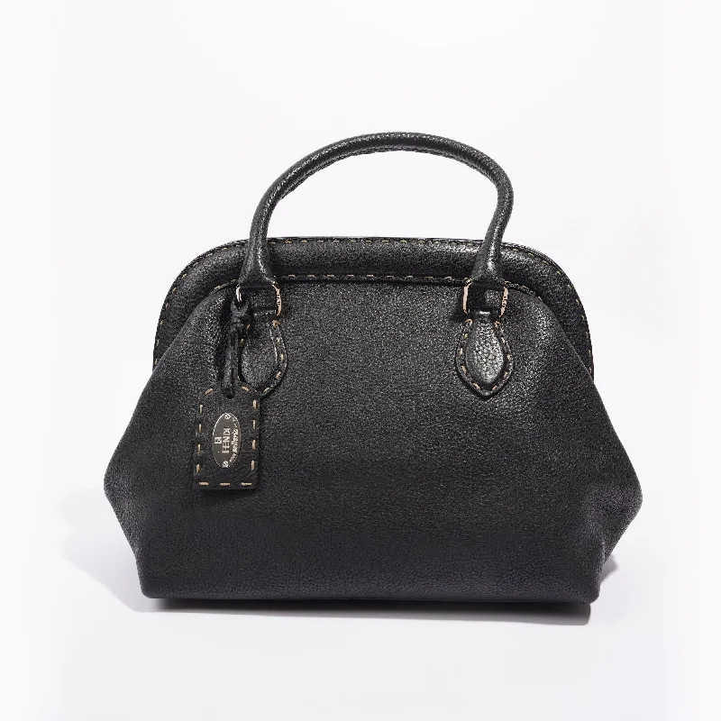 Affordable luxury bags Fendi Womens Selleria Handbag Black