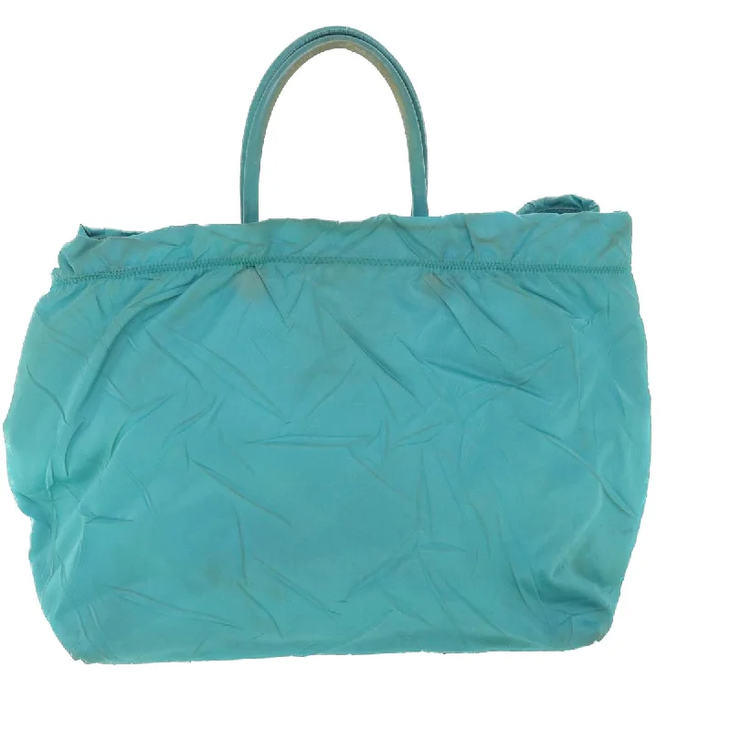 Luxury bags with exotic skinsPRADA Hand Bag Nylon Light Blue  bs8597