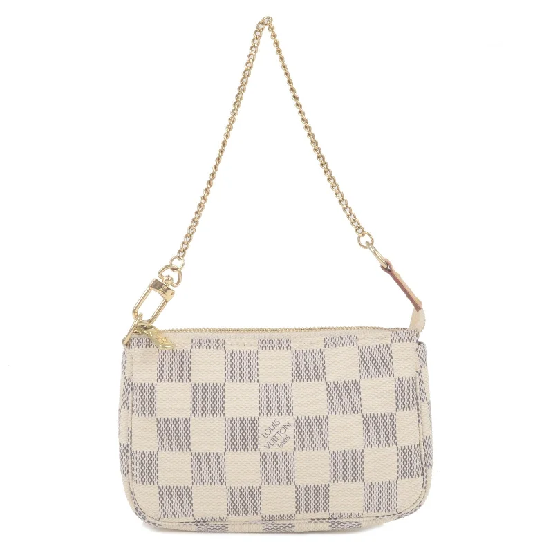 Crossbody bags for everyday useLouis Vuitton Damier Azur Mini Pochette Accessoires Pouch N58010