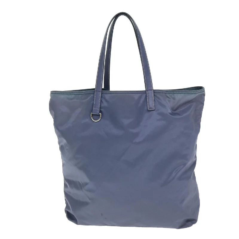 Minimalist leather handbagsPRADA Nylon Tote Bag Blue  80098