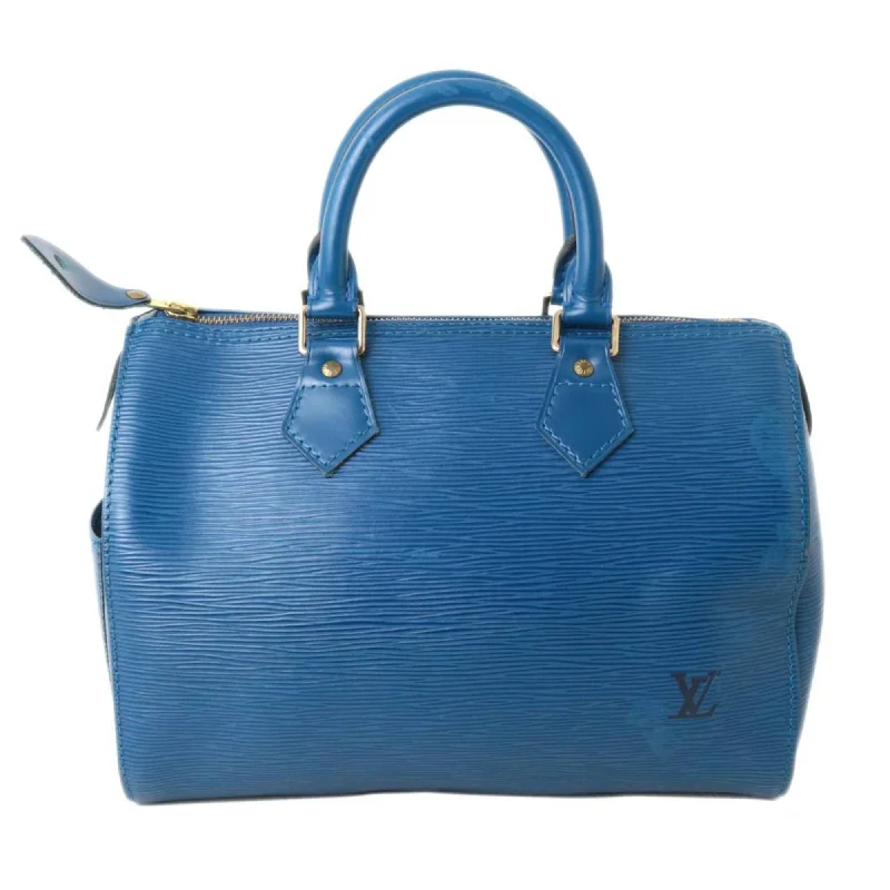 Vintage-inspired handbagsLouis Vuitton Speedy 25 Mini Boston Bag Handbag M43015 Epi Toledo Blue