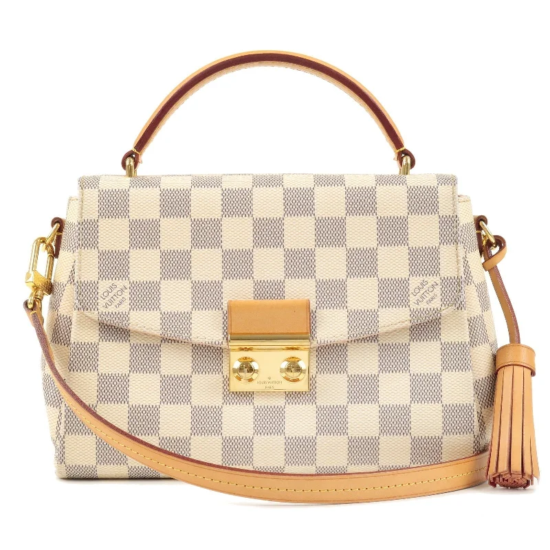 Trendy bucket bags for summerLouis Vuitton Damier Azur Croisette 2Way Bag Hand Bag N41581