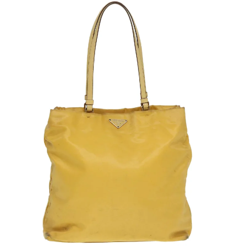 Mini bags for evening outPRADA Tote Bag Nylon Yellow Gold  87177