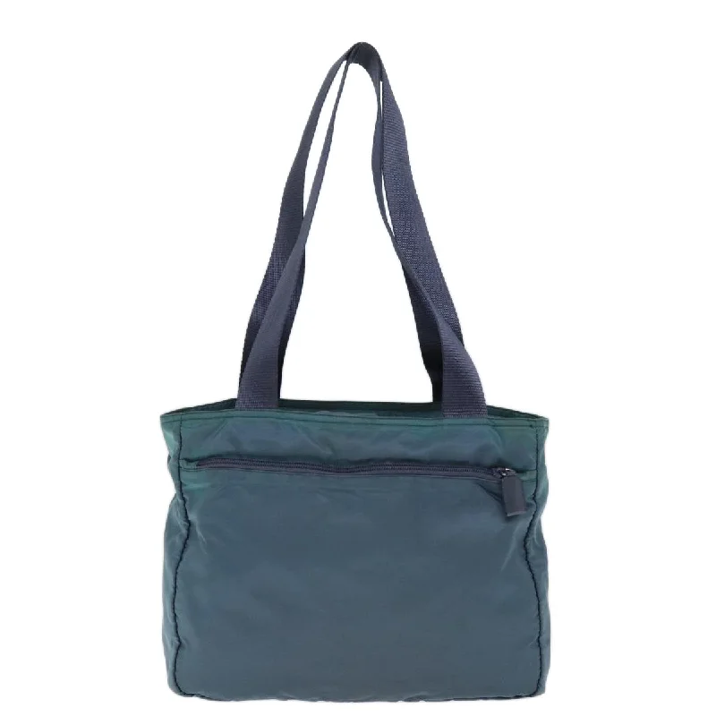 Affordable luxury bags PRADA Tote Bag Nylon Turquoise Blue  74200