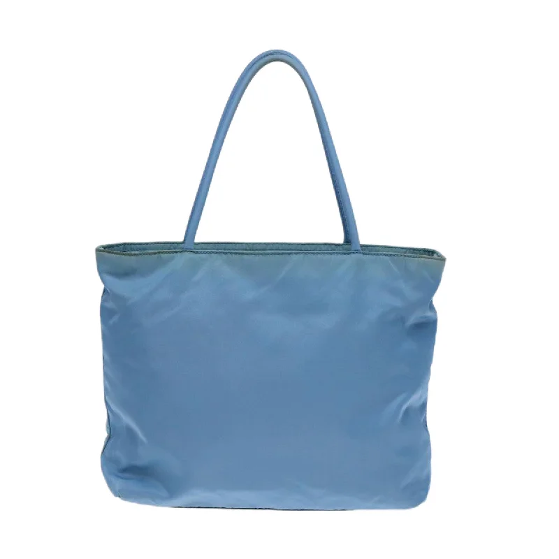 Affordable leather bagsPRADA Hand Bag Nylon Blue Silver  cl856