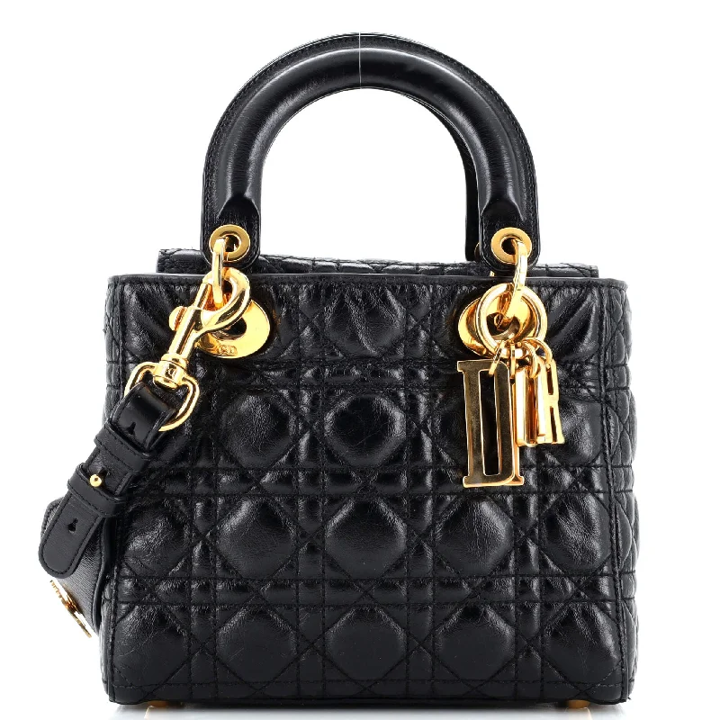 Designer bags with detachable strapsMy Lady Dior Bag Cannage Quilted Crinkled Patent