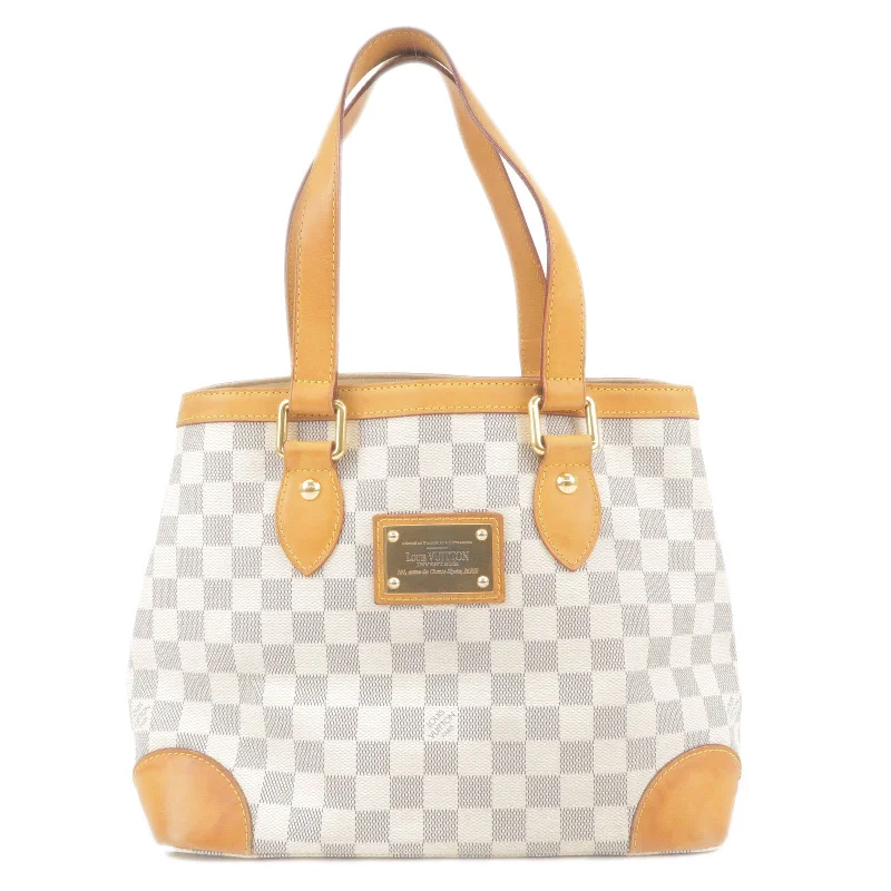 Vegan leather handbagsLouis Vuitton Damier Azur Hampstead PM Hand Bag N51207