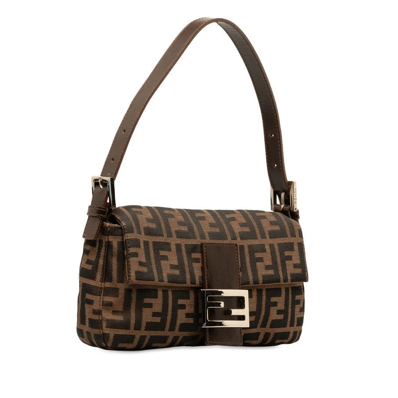 Crossbody bags for everyday useFY ZUCKA MANMABACKET HANDBACK 26242 Brown canvas leather ladies FENDI