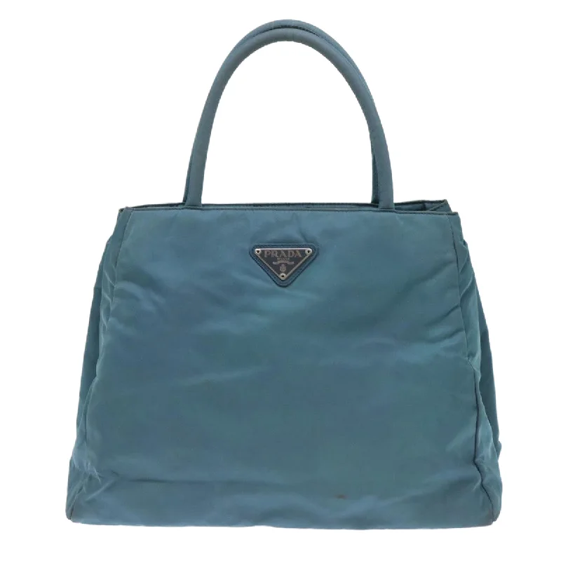 Designer bags with detachable strapsPRADA Hand Bag Nylon Blue  cl714