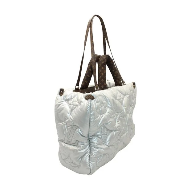 Trendy bucket bags for summerLOUIS VUITTON Silver Pillow Onthego Gm Tote Bag