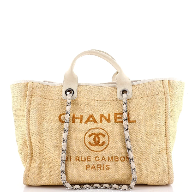 Designer bags with gold hardwareDeauville Tote Raffia Medium