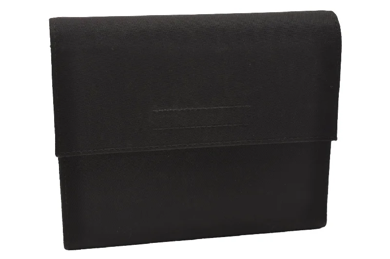 Designer bags for womenAuthentic PRADA Vintage Nylon Trifold Wallet Purse Black 1256J