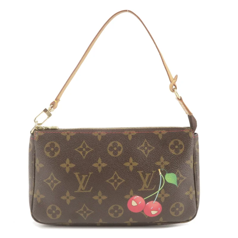 Designer bags with gold hardwareLouis Vuitton Cherry Pochette Accessoires Pouch Brown M95008