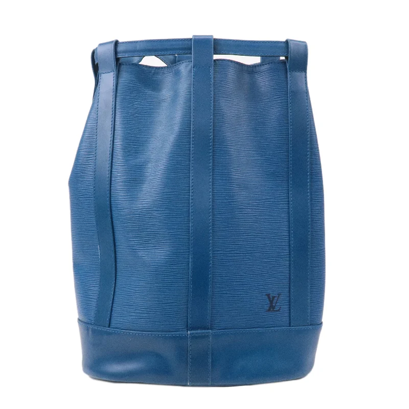 Vintage-inspired handbagsLouis Vuitton Epi Randonnee PM Laundry Bag Toledo Blue M52355