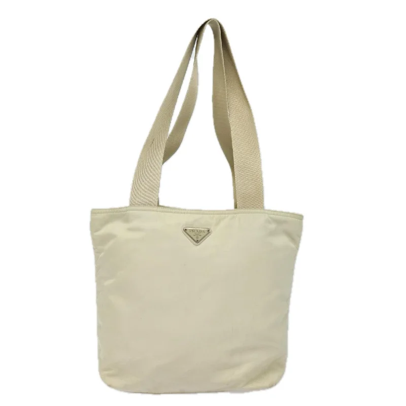 Eco-friendly tote bags for shoppingPRADA Nylon Tote Bag Beige  80097