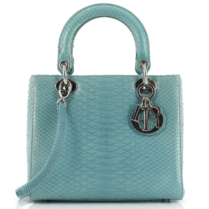 Trendy bucket bags for summerLady Dior Bag Python Medium