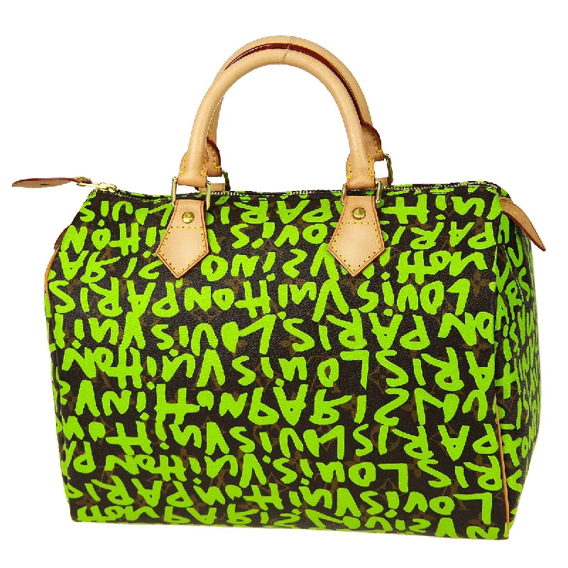 Best tote bags for workLOUIS VUITTON Speedy 30 HandBag Monogram Graffiti Green M93706 78734