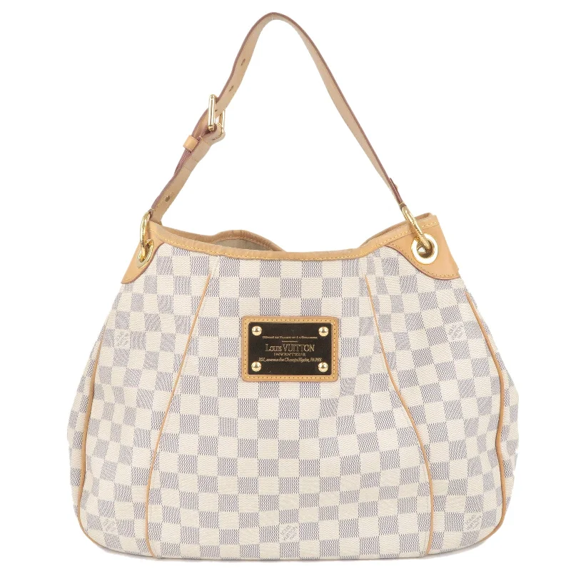 Durable leather bags for daily useLouis Vuitton Damier Azur Galliera PM Shoulder Bag N55215