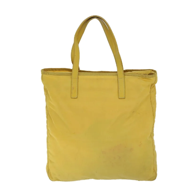 Top-rated backpack brandsPRADA Tote Bag Nylon Yellow  67978