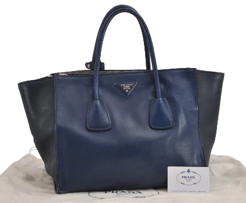 Luxury brand bags on saleAuthentic PRADA Vintage Leather Nappa 2Way Shoulder Tote Bag BN2762 Blue 2302J