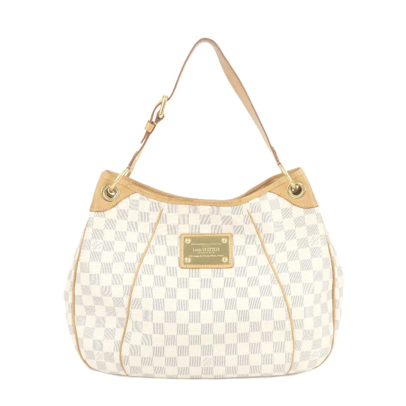 Designer bags with detachable strapsLouis Vuitton Damier Azur Galliera PM Shoulder Bag N55215