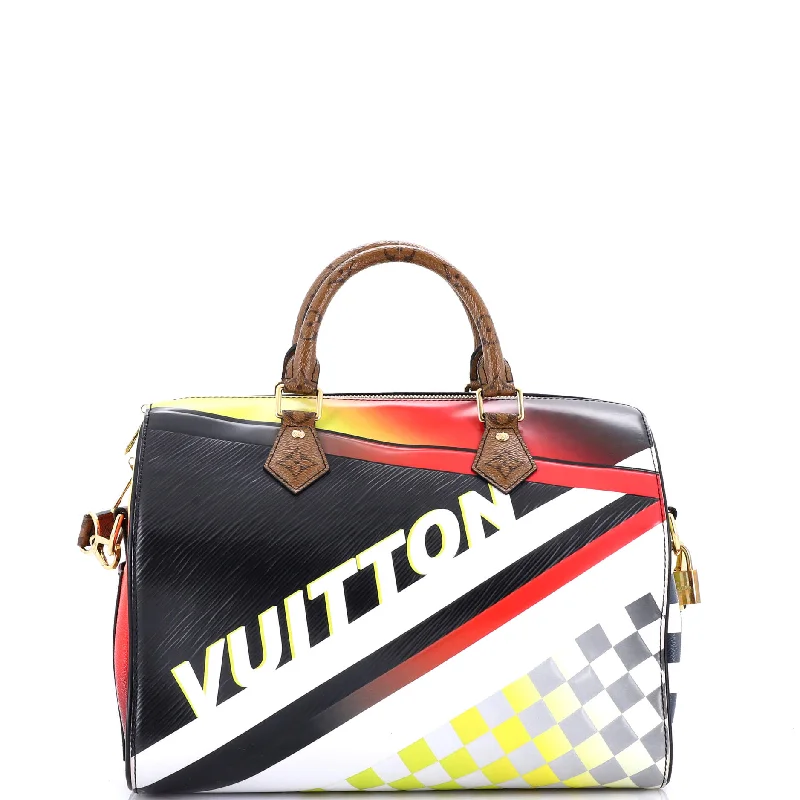 Customizable monogram bagsSpeedy Bandouliere Bag Limited Edition Race Epi Leather 30