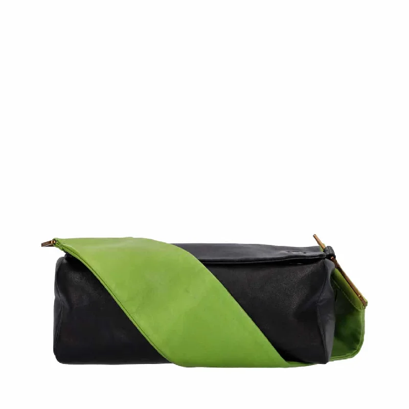 Affordable designer bag dupesPRADA Leather Shoulder Bag Black/Green