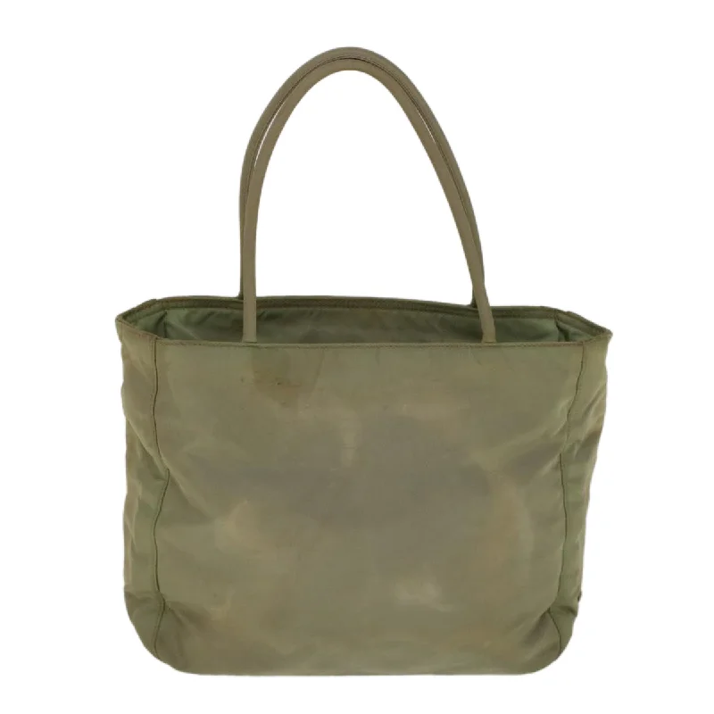 Designer bags with detachable strapsPRADA Hand Bag Nylon Khaki  yt983