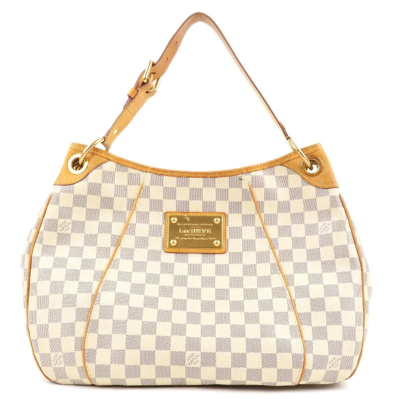 Minimalist leather handbagsLouis Vuitton Damier Azur Galliera PM Shoulder Bag N55215