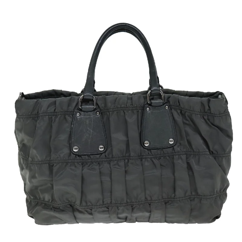 Vintage-inspired handbagsPRADA Hand Bag Nylon Gray  bs14395