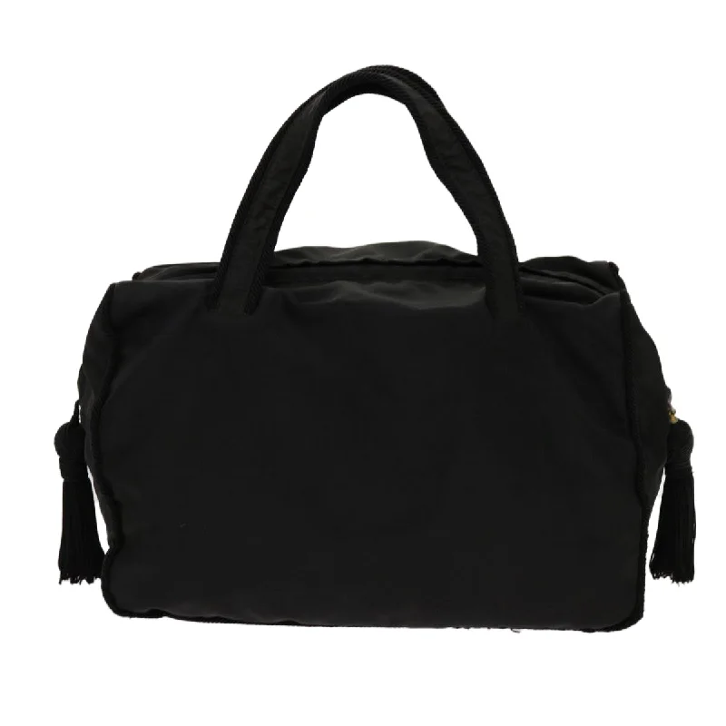 Vegan leather handbagsPRADA Hand Bag Nylon Black  bs13129