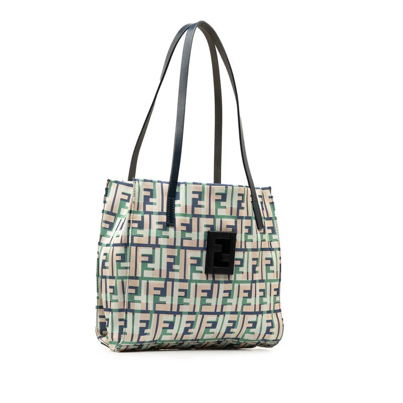 Eco-friendly tote bags for shoppingFendi Zucca Mini  Bag Navy Green Multicolor Nylon Leather  Fendi