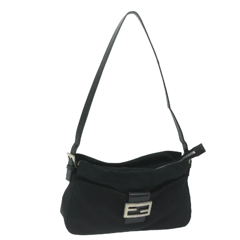 Best tote bags for workFENDI Mamma Baguette Shoulder Bag Nylon Black  ac2541