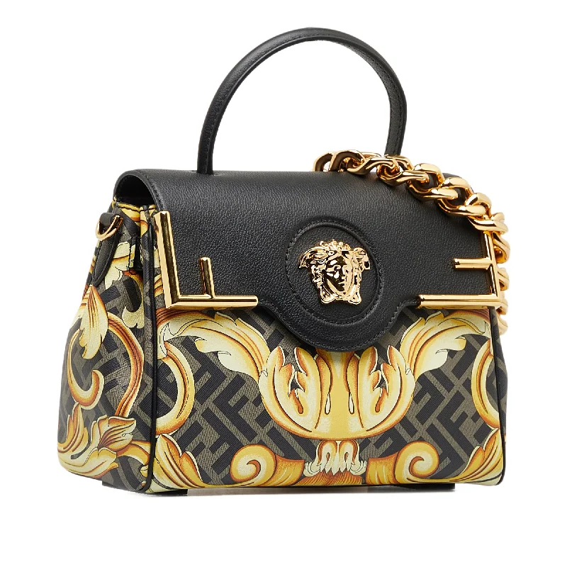 Large capacity travel bagsFendi x Versace Fendace La Medusa Satchel (SHG-TIqNMz)