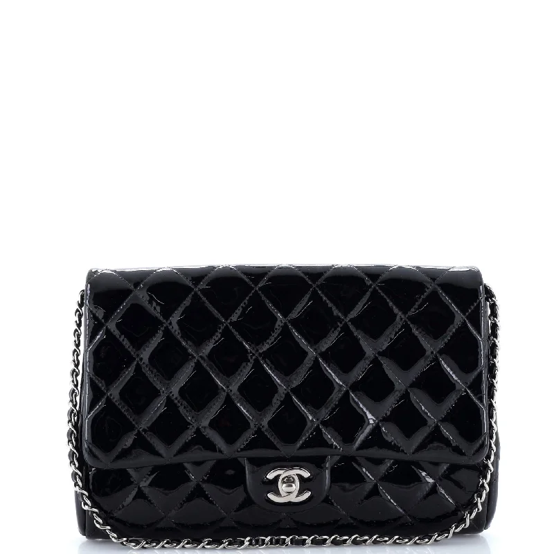 Luxury bags with chain strapsClutch with Chain Quilted Patent