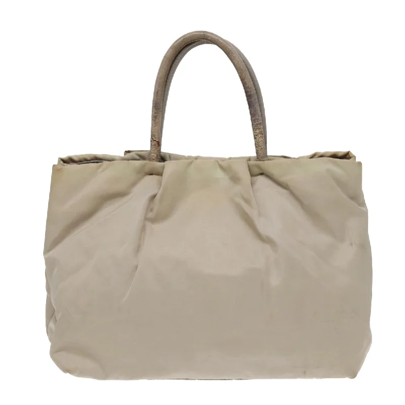 Luxury bags with exotic skinsPRADA Hand Bag Nylon Beige Gold  fm3691