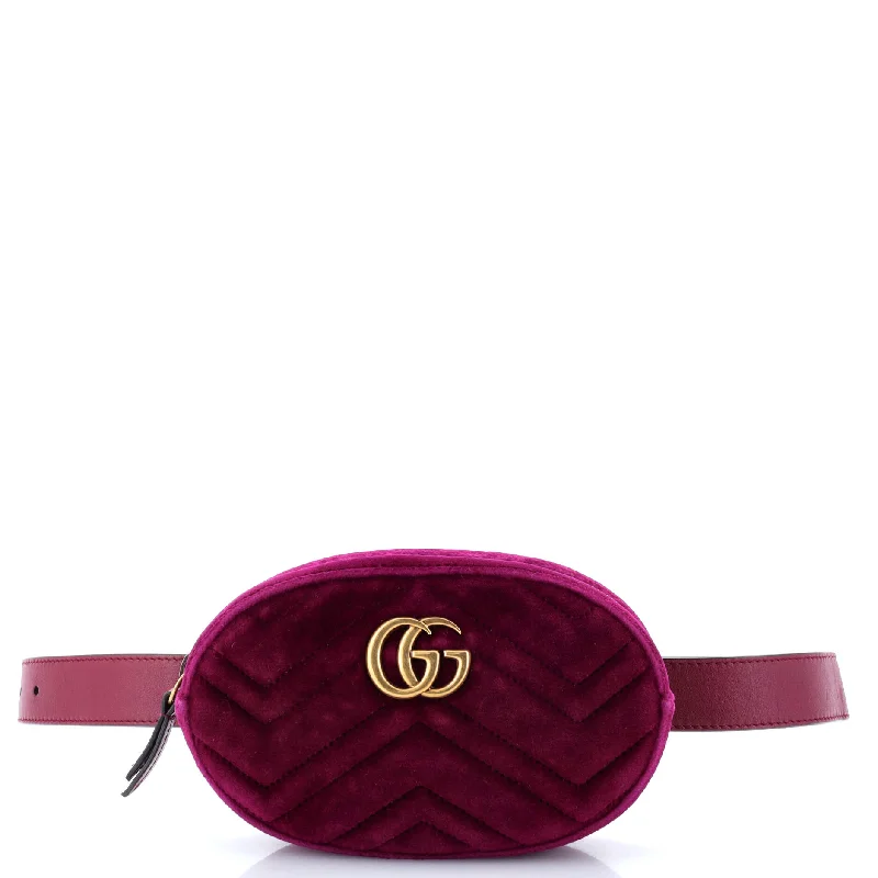 Compact crossbody bags for travelGG Marmont Belt Bag Matelasse Velvet