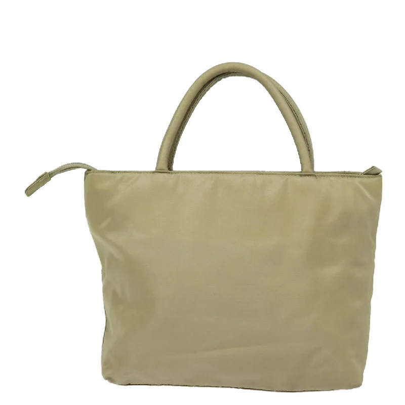 Minimalist leather handbagsPRADA Hand Bag Nylon Beige  yk13122