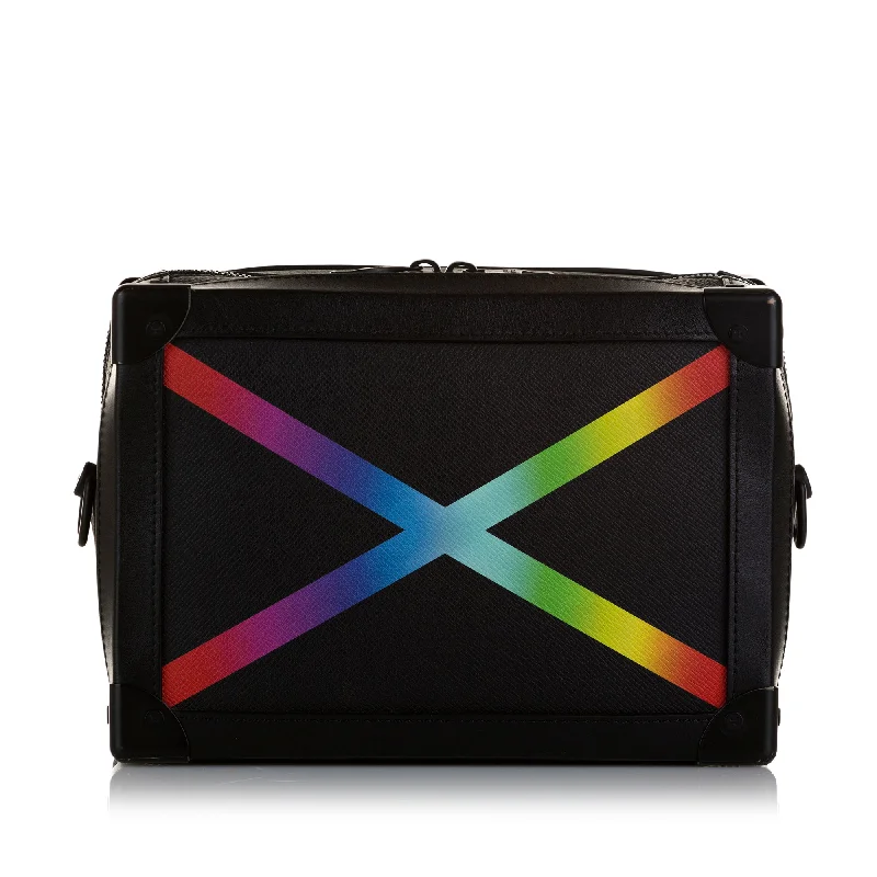 Vegan leather handbagsLouis Vuitton Soft Trunk Rainbow Printed Taïga Leather