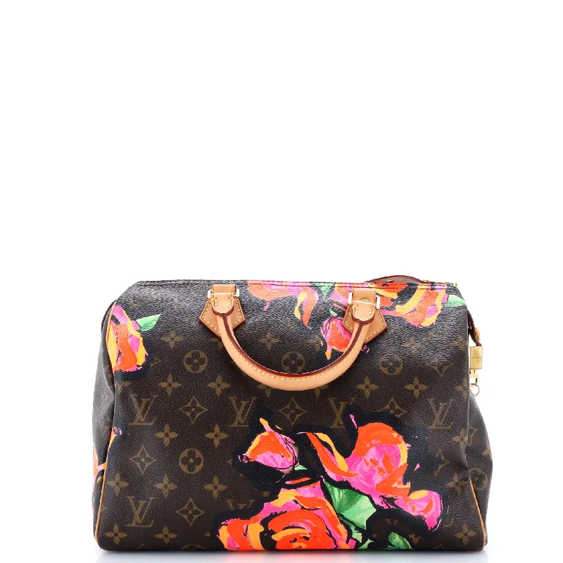 Large capacity travel bagsSpeedy Handbag Limited Edition Monogram Roses 30