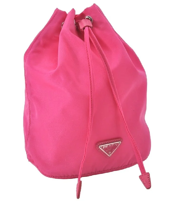 Best bags for weekend getawaysAuthentic PRADA Vintage Nylon Tessuto Drawstring Hand Bag Purse Pink 1522J