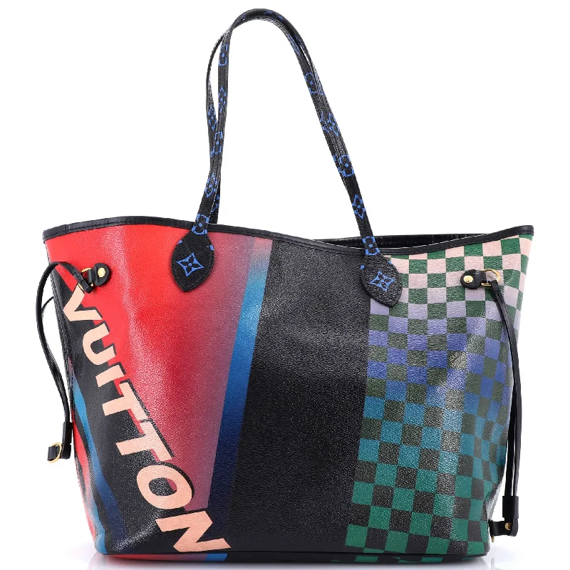 High-end designer bags for menNeverfull NM Tote Limited Edition Race Print Canvas MM