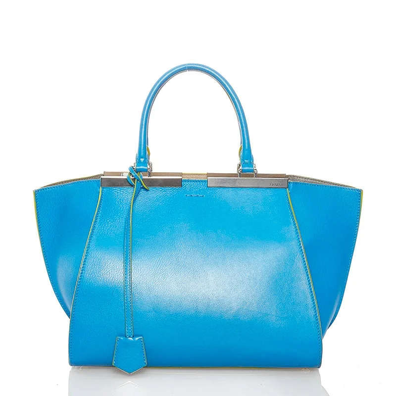 Mini bags for evening outFendi Troisour handbag shoulder bag 8BH279 blue leather ladies FENDI