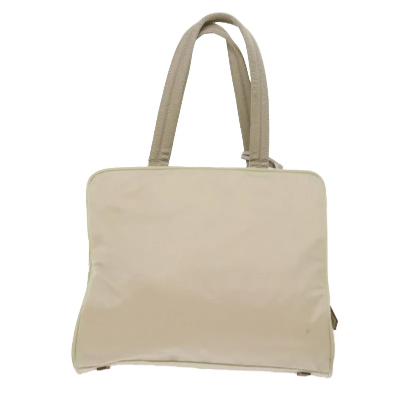 Large capacity travel bagsPRADA Hand Bag Nylon Cream  56383